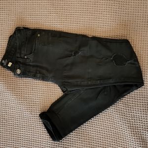 Just Black Distressed Black Jeans